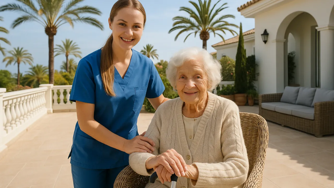 CaroCare24 Pflegerin mit Patientin