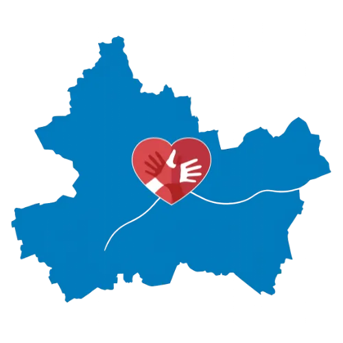 Karte von Frankfurt mit dem CaroCare24-Logo Karte von Frankfurt mit dem CaroCare24-Logo