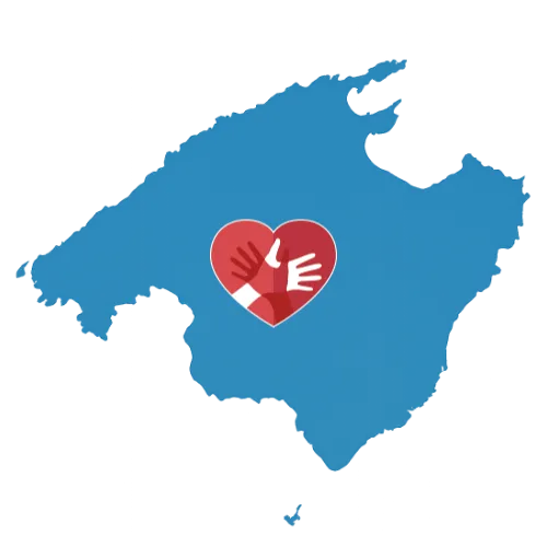 Karte von Mallorca mit dem CaroCare24-Logo Karte von Mallorca mit dem CaroCare24-Logo